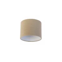 Látkové tienidlo na lampu svetlohnedé okrúhle 18/18/14