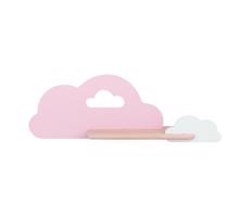 LED Detské nástenné svietidlo s poličkou CLOUD LED/5W/230V ružová/biela