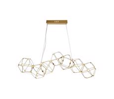 LED Luster na lanku LED/28W/230V 3000K zlatá