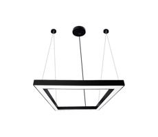 LED Luster na lanku LED/70W/230V 4000K 100x100 cm čierna