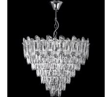 LED Luster na reťazi 11xE27/60W/230V + 7xLED/6W pr. 60 cm lesklý chróm