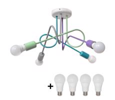 LED Prisadený luster OXFORD 4xE27/10W/230V