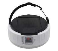 LED Solárna lampa s funkciou powerbanky LED/2W/2V 6500K IPX4 2400 mAh čierna
