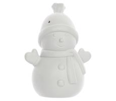- LED Vianočná porcelánová dekorácia LED/3xLR44 snehuliak