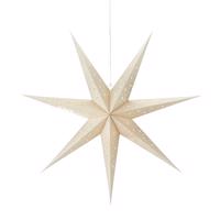 LED závesná hviezda prázdna, batérie, časovač Ø 75cm, zlatá