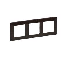 LEGRAND Legrand 754173 - Rámik pre spínače VALENA LIFE 3P tmavé drevo