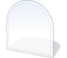 Lienbacher Sklo pod kachle 1000x1000x6 mm poloblúk