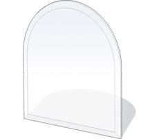 Lienbacher Sklo pod kachle 1100x1000x8 mm poloblúk