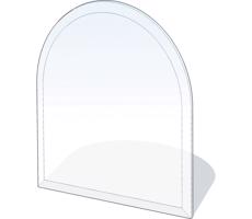 Lienbacher Sklo pod kachle 1300x1200x8 mm poloblúk