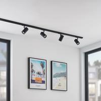 Lindby 1-okruhový koľajnicový systém Linaro, 4 x 10 W, čierny