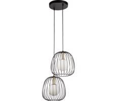 Luster na lanku BELL 2xG9/12W/230V čierna/zlatá