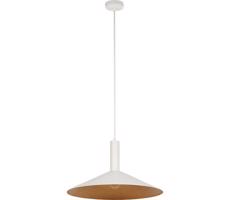 Luster na lanku CAPRI 1xE27/15W/230V pr. 50 cm biela/medená