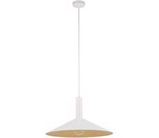 Luster na lanku CAPRI 1xE27/15W/230V pr. 50 cm biela/zlatá