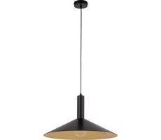 Luster na lanku CAPRI 1xE27/15W/230V pr. 50 cm čierna/zlatá