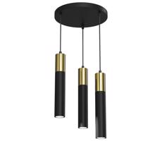 Luster na lanku CASSA 3xGU10/8W/230V čierna/zlatá