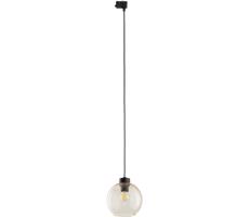 Luster na lanku do 3-fáz. lišt. systému CUBUS 1xE27/15W/230V čierna/dymová béžová