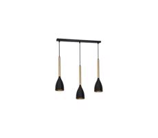 Luster na lanku ISTAPPAR 3xE27/60W/230V čierna/zlatá