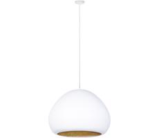 Luster na lanku LAVA 1xE27/15W/230V biela/zlatá