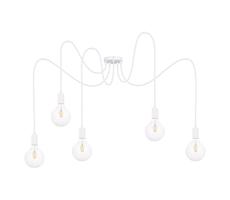 Luster na lanku MIROS 5xE27/60W/230V pavúk biela
