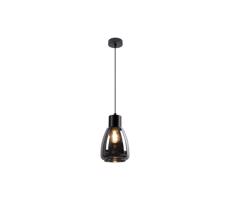 Luster na lanku MOLDO 1xE27/40W/230V čierna/dymová čierna