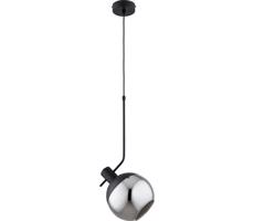 Luster na lanku VELTO 1xE27/15W/230V čierna/dymová