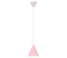 Luster na lanku VOSS 1xE27/40W/230V ružová/biela
