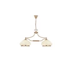 Luster na reťazi ASTORIA 2xE27/15W/230V zlatá
