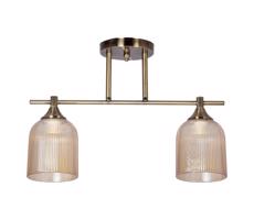 Luster na tyči 2xE14/60W/230V mosadz