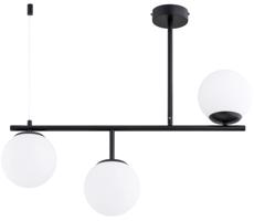 Luster na tyči LUNA 3xE14/10W/230V čierna