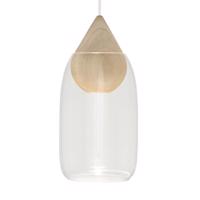 Mater Liuku Drop závesná lampa, drevo, číre