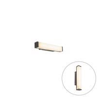 Moderná nástenná lampa čierna 32cm vrátane LED IP44 - Cascada