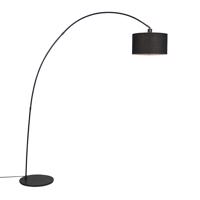 Moderná oblúková lampa čierna s tienidlom - Vinossa