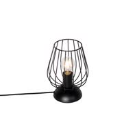 Moderná stolná lampa čierna drôtená - Palica