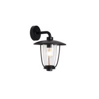 Moderná vonkajšia nástenná lampa čierna s čírym sklom - Khana