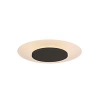 Moderne plafondlamp wit met zwart 28cm incl. LED - Lido