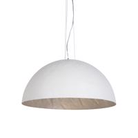 Moderné závesné svietidlo biele so striebornou farbou 70 cm - Magna