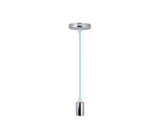 Napájací kábel 1xE27/60W/230V svetlomodrá/lesklý chróm