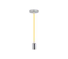 Napájací kábel 1xE27/60W/230V žltá/lesklý chróm
