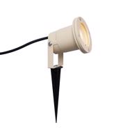 Nastaviteľný bodový hrot sivobéžový GU10 50mm IP65 vrátane kábla a zástrčky - Basic
