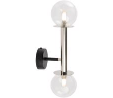 Nástenná lampa DAISY 2xG9/12W/230V lesklý chróm/čierna/číra