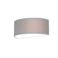 Nástenná lampa sivá s polkruhovým tienidlom - Drum