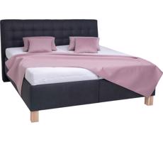 POHODA Čalúnená posteľ s úložným priestorom bez matraca VIOLET 180x200 cm antracit