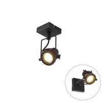 Priemyselný stropný reflektor čierny nastaviteľný GU10 50mm - Suplux