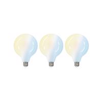 Prios Smart LED žiarovka 3ks E27 G125 7W CCT matná Tuya