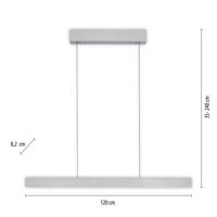 PURE E-Motion LED svietidlo trám CCT, strieborná