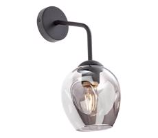 Redo Redo 01-2618 - Nástenná lampa PIERCE 1xE27/42W/230V čierna/dymová