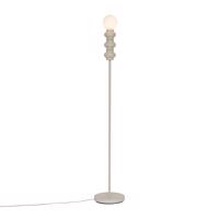 Retro stojacia lampa béžová s matným sklom - Fedde