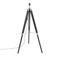 Rustikálna stojaca lampa čierna bez tienidla - Tripod