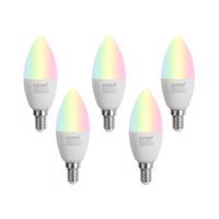 Sada 5 inteligentných LED žiaroviek E14 C37 Opal RGBW 4.9W 470 lm 2700-6500K