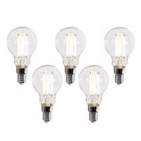 Sada 5 inteligentných LED žiaroviek E14 P45 číra 4,2 W 470 lm 2700 – 6500 K